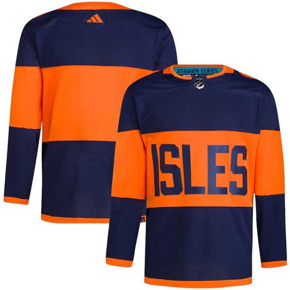 Mens New York Islanders Blank Navy 2024 Stadium Series Stitched Jersey Dzhi